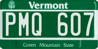VT license plate PMQ607