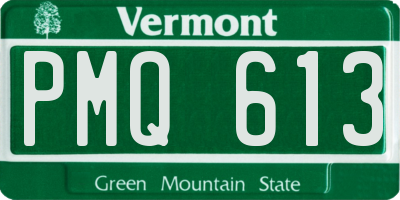 VT license plate PMQ613
