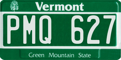 VT license plate PMQ627