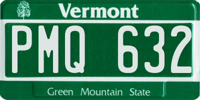 VT license plate PMQ632