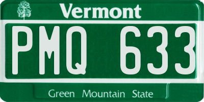 VT license plate PMQ633