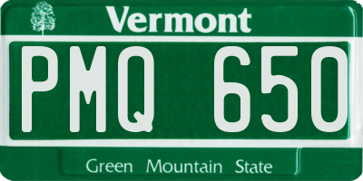 VT license plate PMQ650