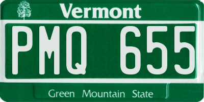 VT license plate PMQ655