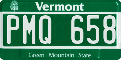 VT license plate PMQ658