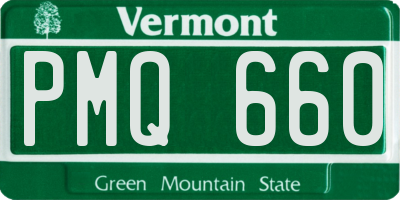 VT license plate PMQ660
