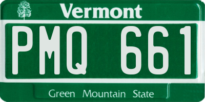 VT license plate PMQ661