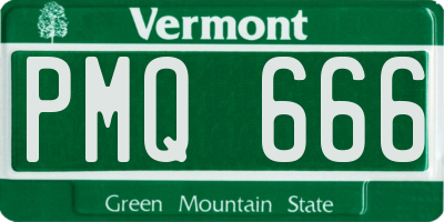 VT license plate PMQ666