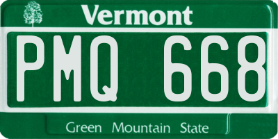 VT license plate PMQ668