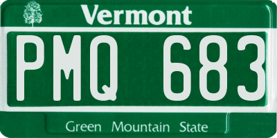 VT license plate PMQ683