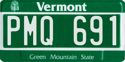 VT license plate PMQ691