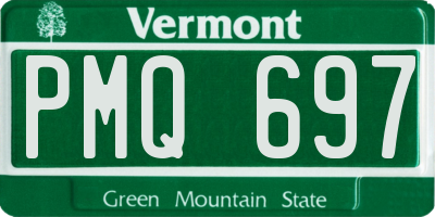 VT license plate PMQ697