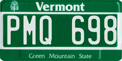 VT license plate PMQ698