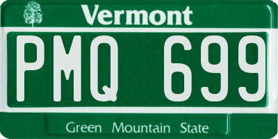 VT license plate PMQ699