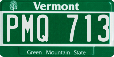VT license plate PMQ713