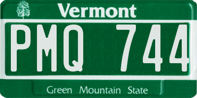 VT license plate PMQ744