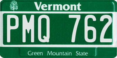 VT license plate PMQ762