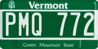 VT license plate PMQ772