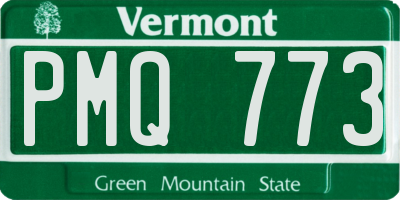 VT license plate PMQ773