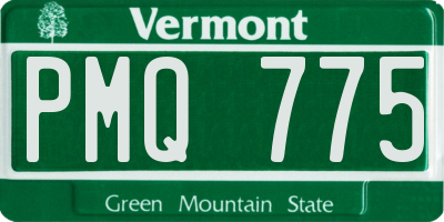 VT license plate PMQ775