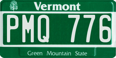 VT license plate PMQ776
