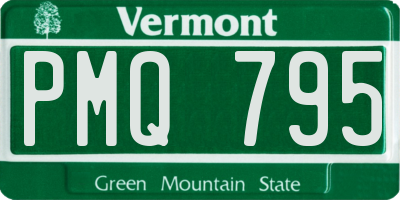 VT license plate PMQ795