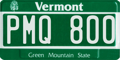 VT license plate PMQ800