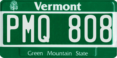 VT license plate PMQ808
