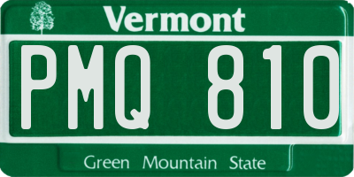 VT license plate PMQ810
