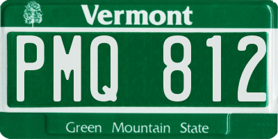 VT license plate PMQ812