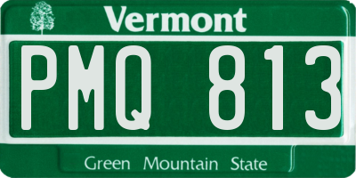 VT license plate PMQ813