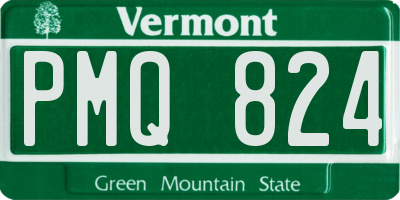 VT license plate PMQ824