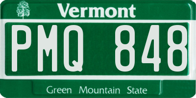 VT license plate PMQ848
