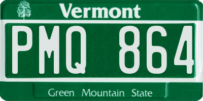 VT license plate PMQ864
