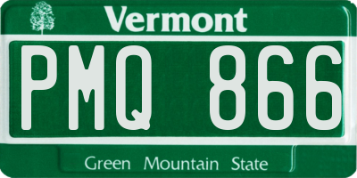 VT license plate PMQ866