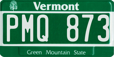 VT license plate PMQ873