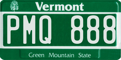 VT license plate PMQ888
