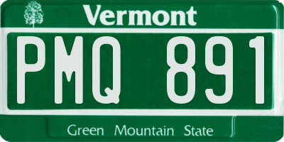 VT license plate PMQ891