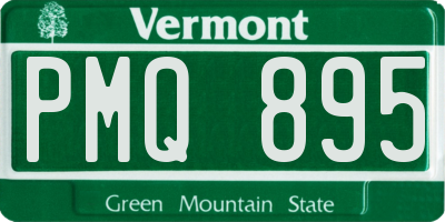 VT license plate PMQ895