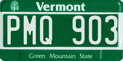 VT license plate PMQ903