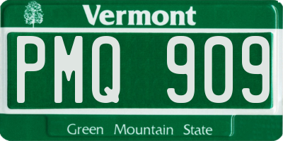 VT license plate PMQ909