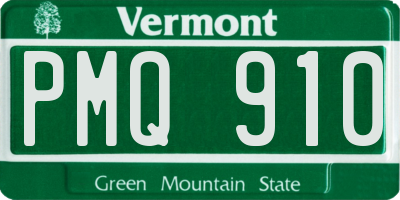 VT license plate PMQ910