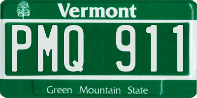 VT license plate PMQ911