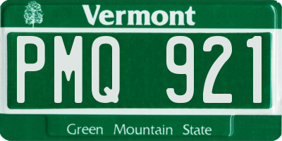 VT license plate PMQ921