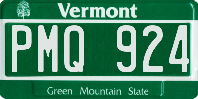 VT license plate PMQ924