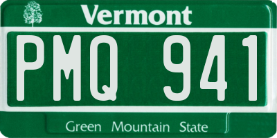 VT license plate PMQ941