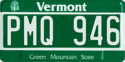 VT license plate PMQ946