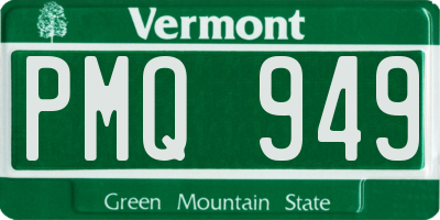 VT license plate PMQ949