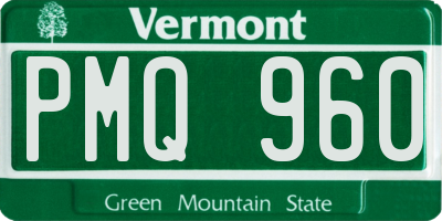 VT license plate PMQ960