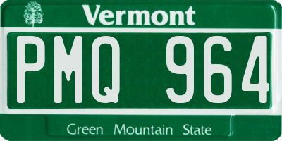 VT license plate PMQ964