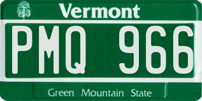 VT license plate PMQ966